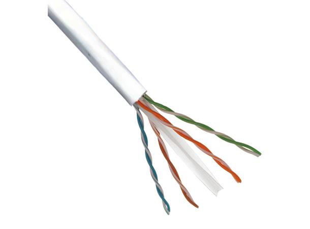 ECS Installasjons kabel U/UTP Cat.6 305m Slim 305m Kartong - Halogenfri ( Hvit )